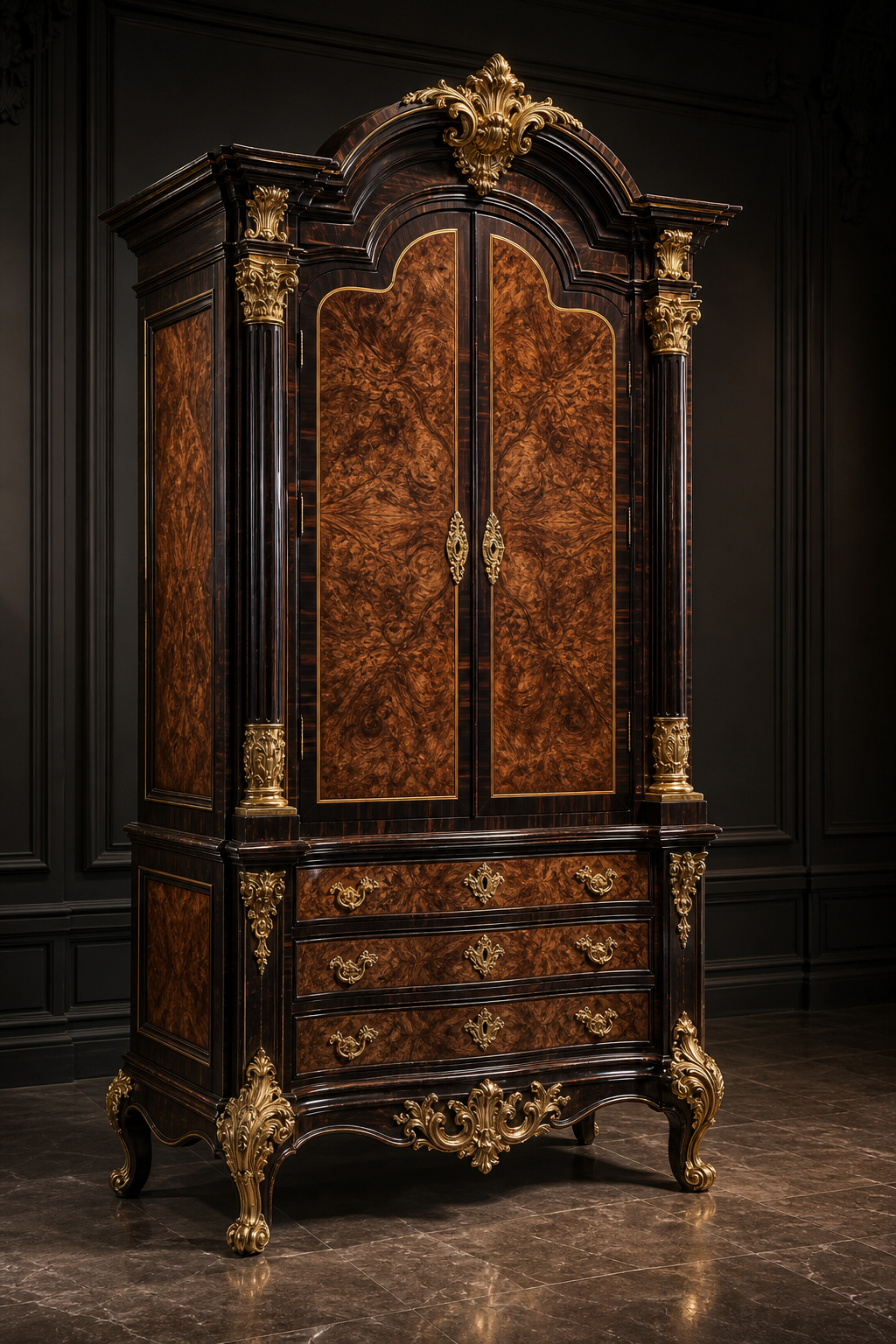 Barock Schrank Gesamtansicht